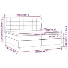 Petromila vidaXL Boxspring posteľ s matracom sivohnedý 200x200 cm látka