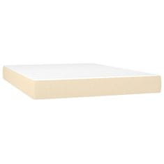 Petromila vidaXL Boxspring posteľ s matracom krémový 140x190 cm látka