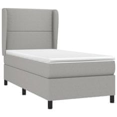 shumee Boxspring posteľ s matracom bledosivý 100x200 cm látka