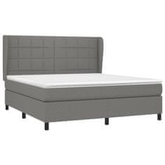 Petromila vidaXL Boxspring posteľ s matracom tmavosivá 160x200 cm látka