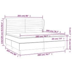 shumee Boxspring posteľ s matracom modrá 200x200 cm látka