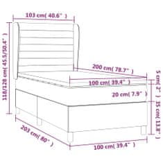 Petromila vidaXL Boxspring posteľ s matracom čierna 100x200 cm látka