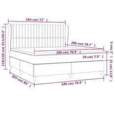 Petromila vidaXL Boxspring posteľ s matracom bledosivá 180x200 cm látka