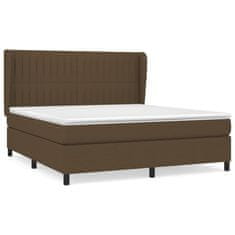 Petromila vidaXL Boxspring posteľ s matracom tmavohnedá 160x200 cm látka