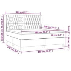 Petromila vidaXL Boxspring posteľ s matracom bledosivá 180x200 cm látka