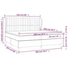 Petromila vidaXL Boxspring posteľ s matracom čierna 200x200 cm látka