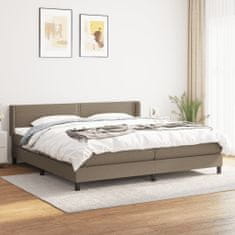 shumee Boxspring posteľ s matracom sivohnedý 200x200 cm látka