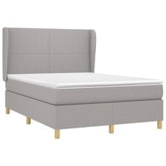 Petromila vidaXL Boxspring posteľ s matracom bledosivá 140x200 cm látka