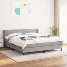 shumee Boxspring posteľ s matracom svetlosivá 100x200 cm látka