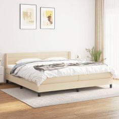 Petromila vidaXL Boxspring posteľ s matracom krémová 200x200 cm látka