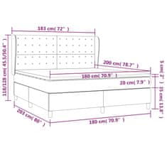 Petromila vidaXL Boxspring posteľ s matracom bledosivá 180x200 cm látka