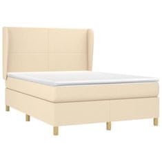 Petromila vidaXL Boxspring posteľ s matracom krémový 140x190 cm látka