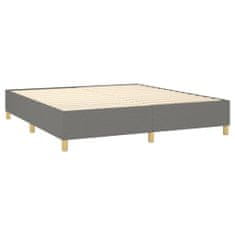 shumee Boxspring posteľ s matracom tmavosivá 160x200 cm látka