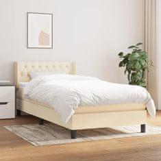 Petromila vidaXL Boxspring posteľ s matracom krémová 100x200 cm látka