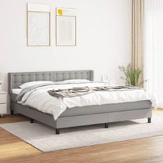 Petromila vidaXL Boxspring posteľ s matracom svetlosivá 100x200 cm látka