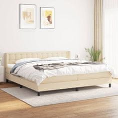 shumee Boxspring posteľ s matracom krémová 200x200 cm látka