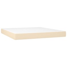 shumee Posteľný rám boxspring s matracom krémový 160x200 cm látka