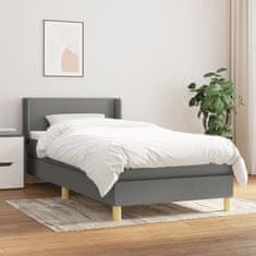 Petromila vidaXL Boxspring posteľ s matracom tmavosivá 100x200 cm látka