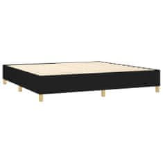 shumee Boxspring posteľ s matracom čierna 200x200 cm látka