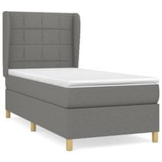 Petromila vidaXL Boxspring posteľ s matracom tmavosivá 90x200 cm látka