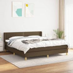 Petromila vidaXL Boxspring posteľ s matracom tmavohnedá 160x200 cm látka