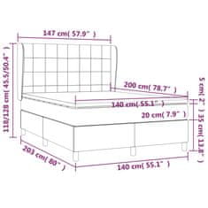 Petromila vidaXL Boxspring posteľ s matracom bledosivá 140x200 cm látka