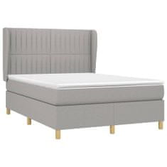 Petromila vidaXL Boxspring posteľ s matracom bledosivá 140x200 cm látka