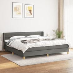 Petromila vidaXL Boxspring posteľ s matracom tmavosivá 200x200 cm látka