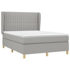 Petromila vidaXL Boxspring posteľ s matracom bledosivý 140x190 cm látka