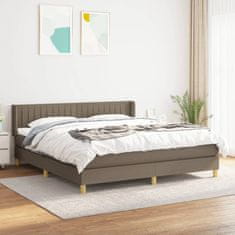 Petromila vidaXL Boxspring posteľ s matracom sivohnedý 200x200 cm látka