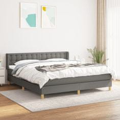 Petromila vidaXL Boxspring posteľ s matracom tmavosivá 180x200 cm látka