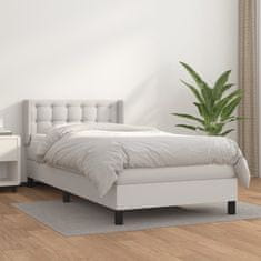 Petromila vidaXL Boxspring posteľ s matracom biela 80x200 cm umelá koža