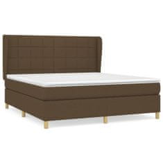 Petromila vidaXL Boxspring posteľ s matracom tmavohnedá 180x200 cm látka