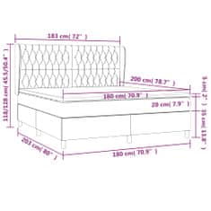 Petromila vidaXL Boxspring posteľ s matracom bledosivá 180x200 cm látka