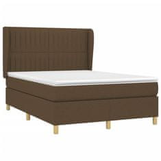 Petromila vidaXL Boxspring posteľ s matracom tmavohnedá 140x200 cm látka