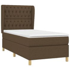 Petromila vidaXL Boxspring posteľ s matracom tmavohnedá 100x200 cm látka