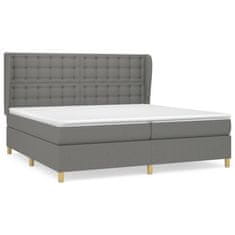 Petromila vidaXL Boxspring posteľ s matracom tmavosivá 200x200 cm látka