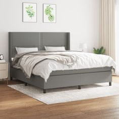 Petromila vidaXL Boxspring posteľ s matracom tmavosivá 160x200 cm látka