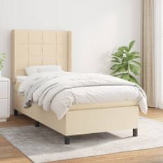 Petromila vidaXL Boxspring posteľ s matracom krémová 100x200 cm látka