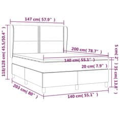 Petromila vidaXL Boxspring posteľ s matracom tmavohnedá 140x200 cm látka