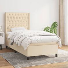 Petromila vidaXL Boxspring posteľ s matracom krémová 100x200 cm látka