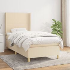 Petromila vidaXL Boxspring posteľ s matracom krémová 100x200 cm látka