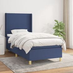 Petromila vidaXL Boxspring posteľ s matracom modrá 100x200 cm látka