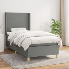 Petromila vidaXL Boxspring posteľ s matracom tmavosivá 90x190 cm látka