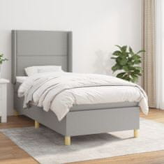 Petromila vidaXL Boxspring posteľ s matracom bledosivý 100x200 cm látka