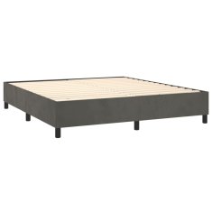 shumee Posteľný rám boxspring s matracom tmavosivý 160x200 cm zamat