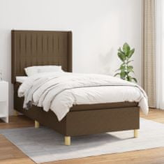 Petromila vidaXL Boxspring posteľ s matracom tmavohnedá 90x190 cm látka