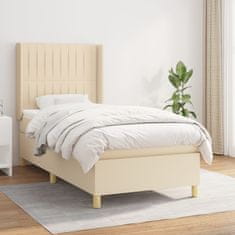 Petromila vidaXL Boxspring posteľ s matracom krémová 100x200 cm látka