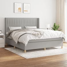 Petromila vidaXL Boxspring posteľ s matracom bledosivá 180x200 cm látka