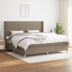 shumee Boxspring posteľ s matracom sivohnedý 200x200 cm látka